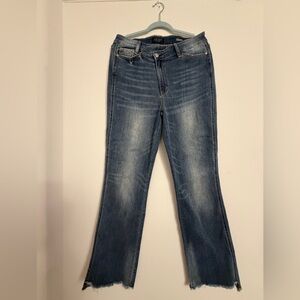 Judy Blue Size 13/31 Cameron High Waist Destroyed Hem Straight Jeans